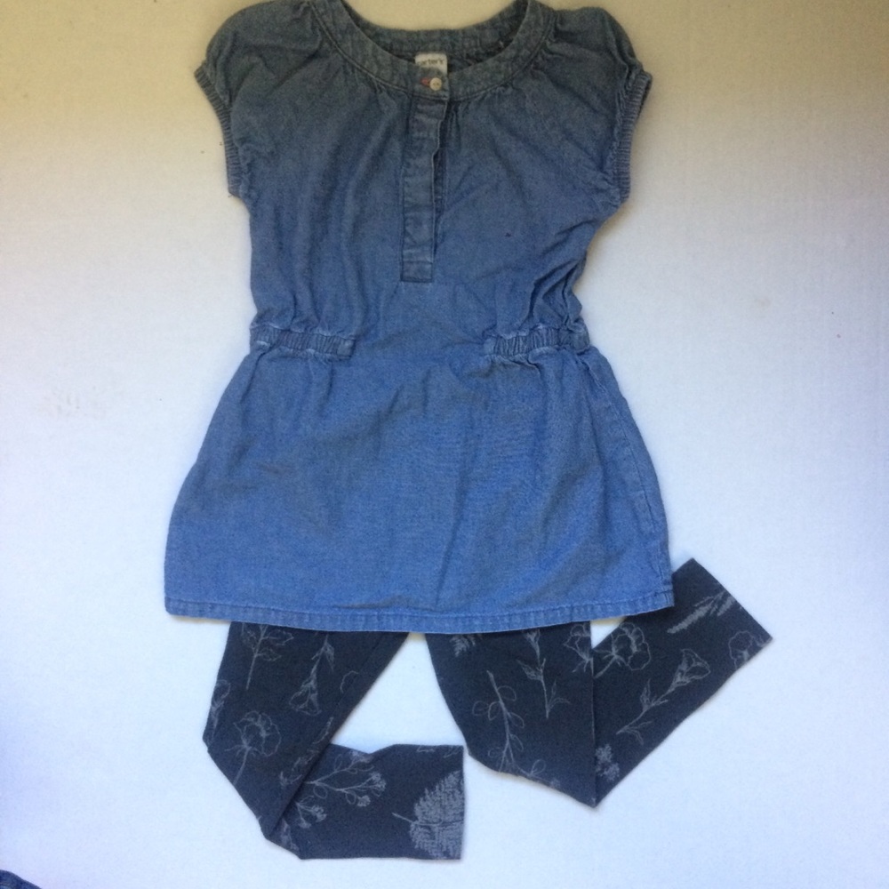 Two piece outfit. Carters tunic with leggings.